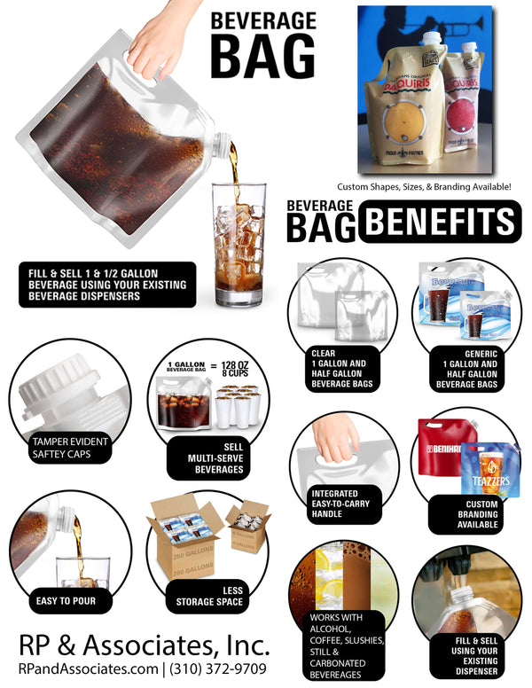 Clear Beverage Bags (Case of 100) $0.79/Each